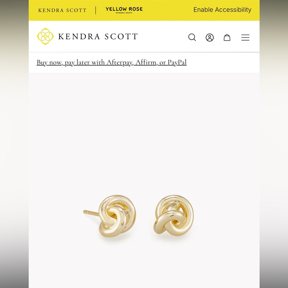 Kendra Scott Gold Knot Stud Earrings
